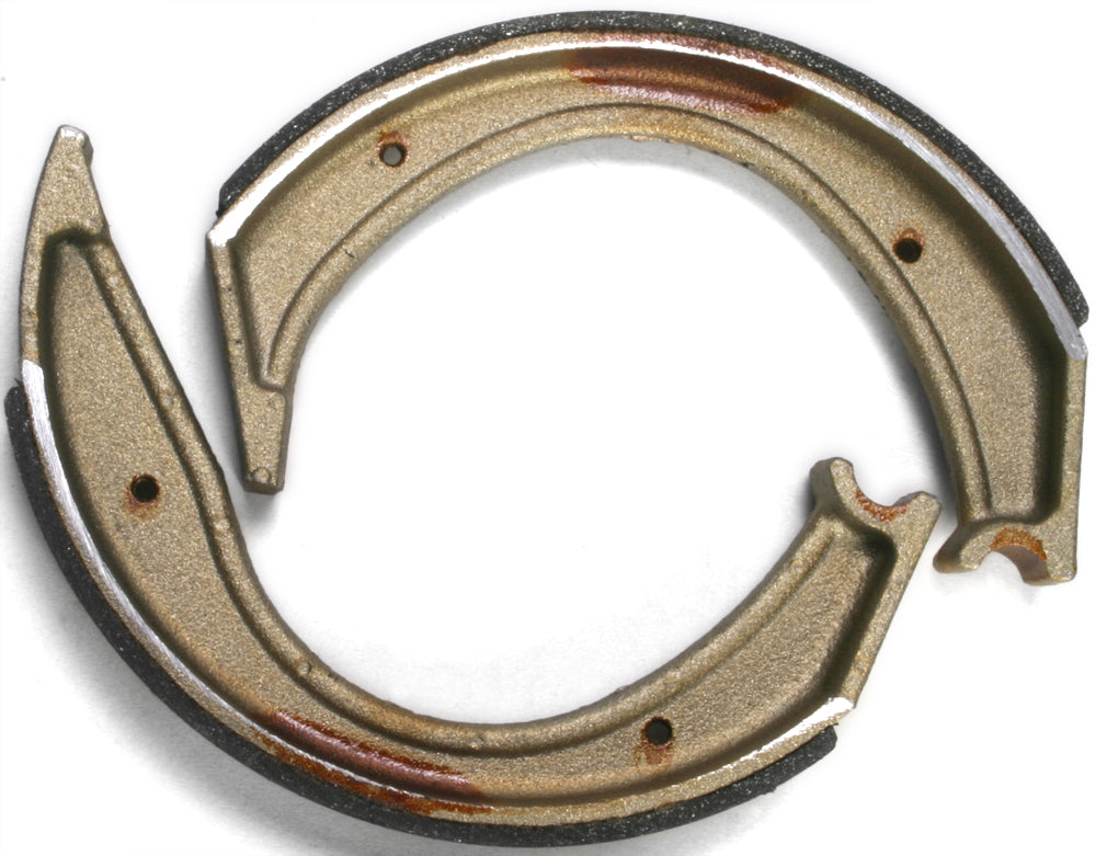 EBC Motorcycle Brakes brake shoes 861 Plain, durable metal brake shoes for motorcycle braking systems, shown in the image