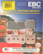 EBC Motorcycle Brakes Extreme Pro brake pads shown in black with metal backing, designed for high-performance motorcycle braking.