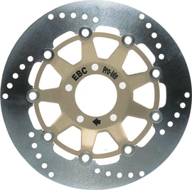 EBC Motorcycle Brakes front standard rotor 15-0868 with vented design and mounting holes, designed for motorcycle braking systems.