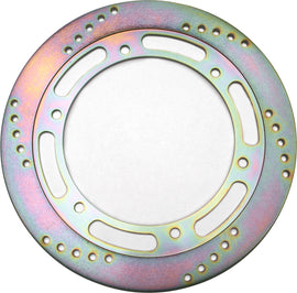 EBC Motorcycle Brakes standard brake rotor 15-1077 showing ventilated disc and mounting holes for motorcycle braking system