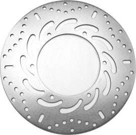 EBC Motorcycle Brakes standard brake rotor 15-2092 showing the round metal disc with drilled holes for motorcycle braking system.
