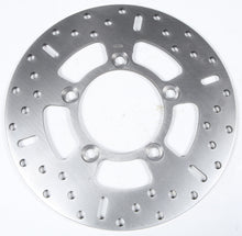 Load image into Gallery viewer, EBC Motorcycle Brakes standard brake rotor 15-3008 showing a metallic disc with drilled holes for improved braking performance