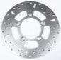 EBC Motorcycle Brakes standard brake rotor 15-3008 showing a metallic disc with drilled holes for improved braking performance