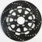 EBC Motorcycle Brakes standard brake rotor 15-3032R showing vented steel disc with mounting holes for motorcycle braking system.