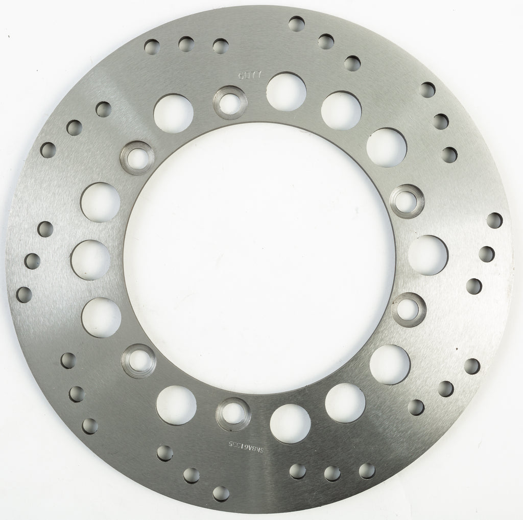 EBC Motorcycle Brakes standard rotor 15-6077 showing a circular metal brake disc with venting holes and mounting holes