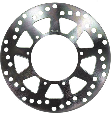 EBC Motorcycle Brakes standard rotor 15-6224 showing a circular metal brake disc with drilled holes for cooling.