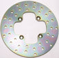 EBC Motorcycle Brakes standard rotor 15-6230 showing a circular metal disc with drilled holes for motorcycle braking system.