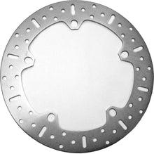 Load image into Gallery viewer, EBC Motorcycle Brakes Street Rotor 15-0652 showing a close-up of the brake rotor with ventilated design and mounting holes