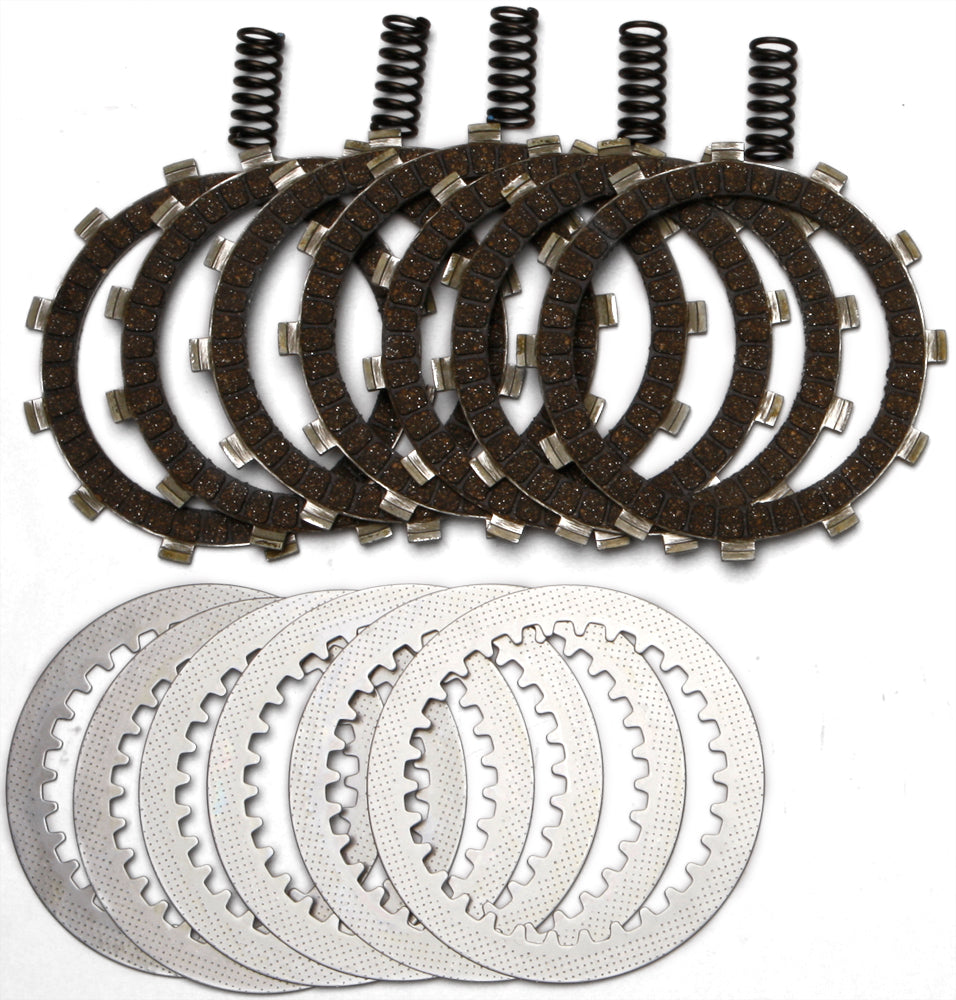 EBC Motorcycle Brakes Dirt Racer Clutch Set DRC139 for dirt bikes, featuring clutch plates and components in a compact, durable design.