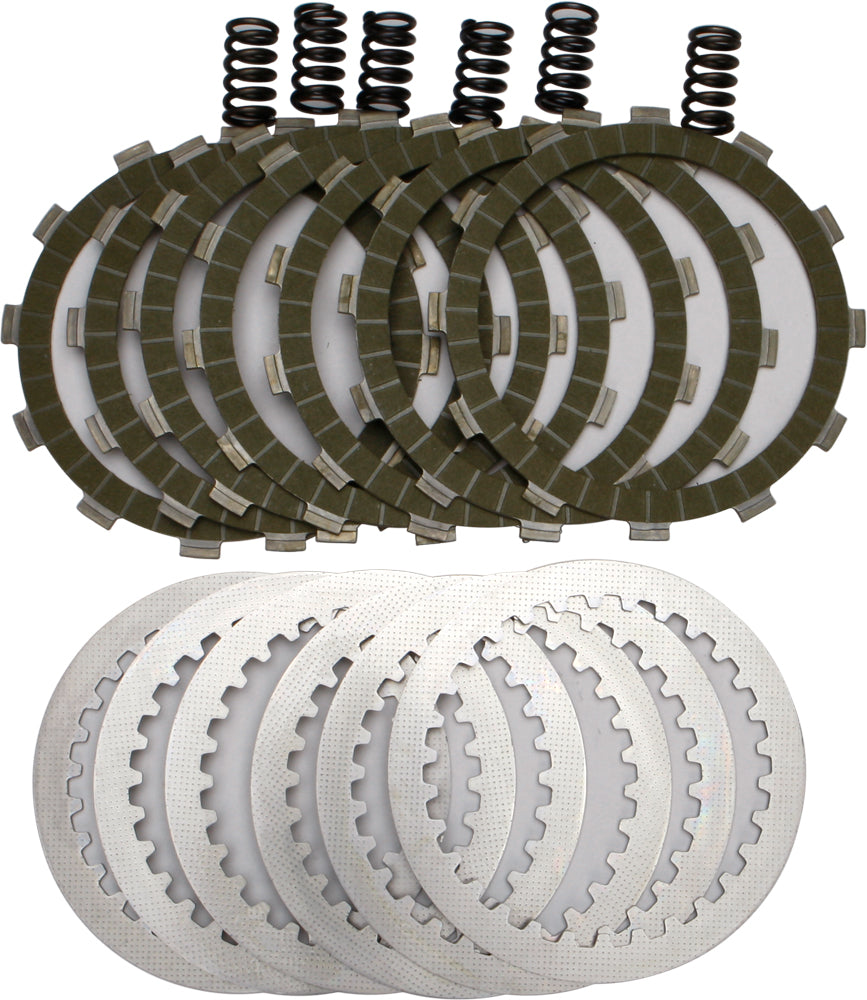 EBC Motorcycle Brakes SRK102 complete clutch kit with clutch plates and components for motorcycle clutch replacement.