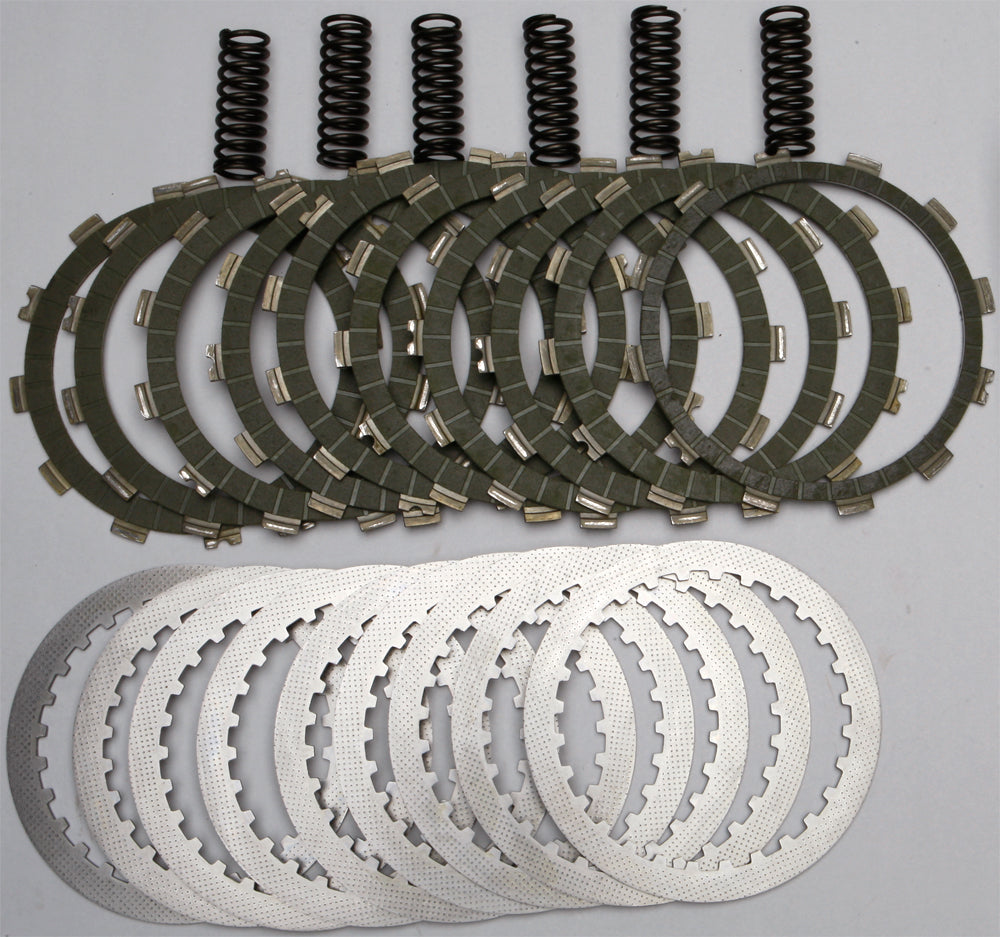 EBC Motorcycle Brakes SRK85 complete clutch kit with clutch plates and components for motorcycle clutch replacement.