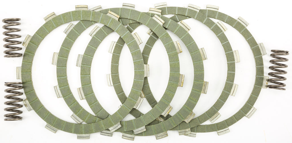 EBC Motorcycle Brakes Street Racer Clutch Kit SRC118, motorcycle clutch components with branded metal parts and clutch plates.
