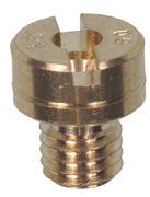 Load image into Gallery viewer, EBC Motorcycle Brakes large round main jets #85, set of 4 for motorcycle carburetors, with product code SJ85-4 and part number 114-7085.