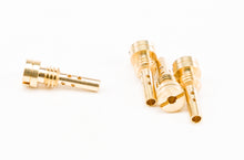 Load image into Gallery viewer, EBC Motorcycle Brakes OE Style Pilot Jet #48, model EBC424-25-48, showing a close-up of the small brass jet for motorcycle carburetors.