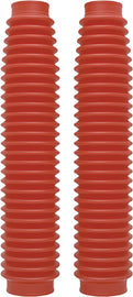 Red Polisport Plastics MX fork boots for 350x41x60 motocross forks, featuring 28 wave design in body style.