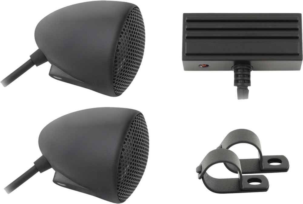 Cycle Sounds ATV/UTV 2.5-inch sound system kit in black, featuring audio components designed for off-road vehicles.