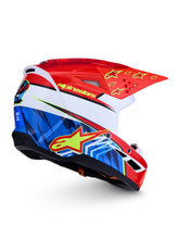 Load image into Gallery viewer, S M3 Falcon Helmet Ece06/Dot Red Fl/Wht/Blue/Yl Flgl Lg