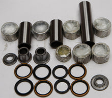 Load image into Gallery viewer, All Balls suspension linkage kit with bearings and seals, including various black and silver components, on a plain background.