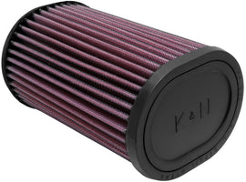 K&N Air Filter 791390 for vehicle engine, showing a cylindrical reusable air filter with pleated cotton media and rubber edges.
