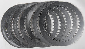 Hinson Steel Clutch Plates Kit with 7 plates, model 151-6208, showing steel clutch plates stacked together for motorcycle or vehicle.