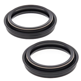 All Balls Fork Dust Seal Kit 22-57137 showing black rubber seals and gaskets for motorcycle fork protection.