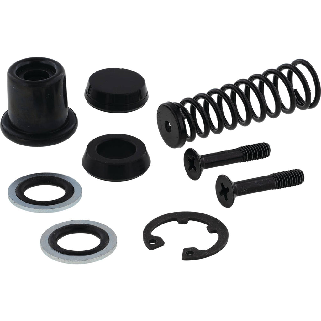 All Balls front master cylinder rebuild kit for brake system, showing various small components and seals in the image.