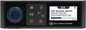 EcoXGear 1DIN radio for audio and communication, featuring a digital display and control knobs in a vehicle dashboard setup.