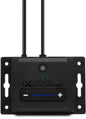 EcoXGear Ecocast wireless audio receiver connected to audio device, showcasing compact design and black color for clear audio transmission.