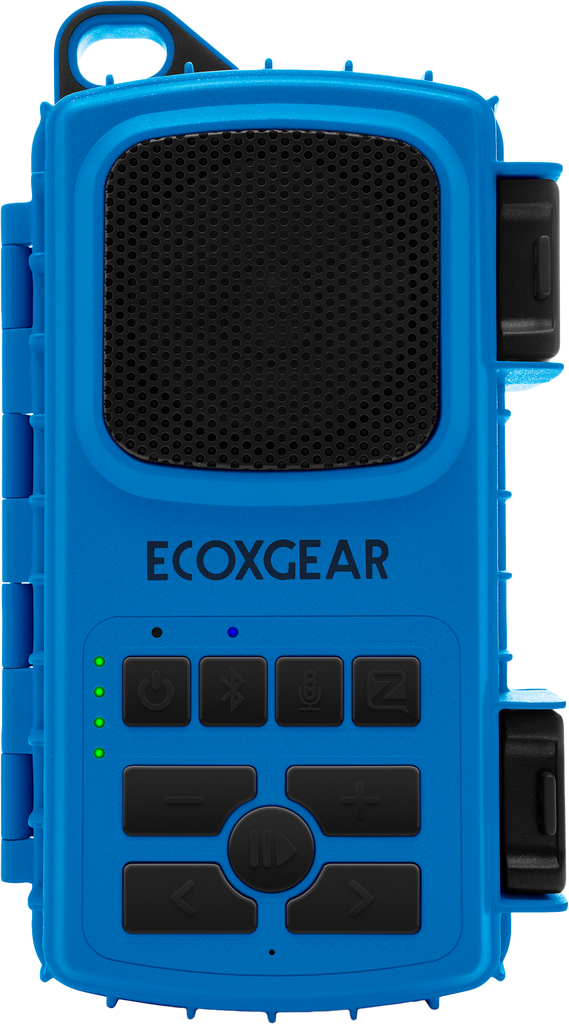EcoXGear Ecoextreme 2 Bluetooth speaker in blue with rugged design, waterproof and portable for outdoor audio use