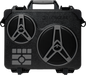 EcoXGear Ecojourney grey portable speaker with built-in communication features, shown in a close-up image.