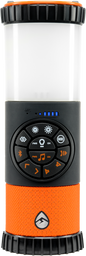 EcoXGear EcoLantern portable LED lantern with built-in audio and communication features, designed for outdoor and emergency use.