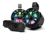 EcoXGear Extrmtower 2-Pk 8  Spkr 2 Amp Speakers + 2 Batteries Blk 63-9228