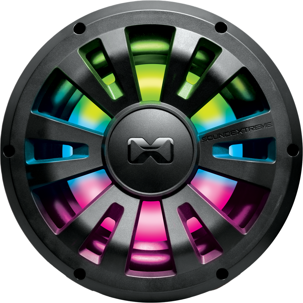 EcoXGear SE 10-inch wired subwoofer with black enclosure, designed for enhanced audio performance in audio/visual systems.
