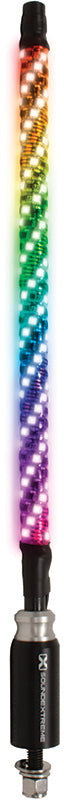 EcoXGear 2' LED Whip illumination with bright flexible LED light for outdoor or emergency use, mounted on a vehicle or equipment.