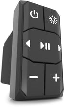 Load image into Gallery viewer, EcoXGear Audio Rocker Switch 63-9243 with illumination, showing the switch's lit-up design and control features.