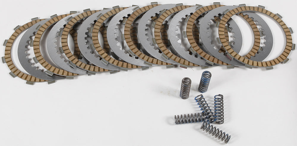 Hinson clutch fiber spring kit with steel components, designed for Yamaha models, shown in a close-up image of the clutch parts.