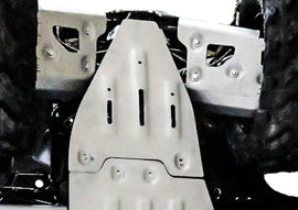 RIVAL POWERSPORTS USA front A arm guards made of alloy, shown in the image with protective coverage for off-road vehicles.