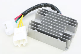 Ricks Motorsport Electric regulator and rectifier for motorcycle electrical systems, shown in a close-up image.