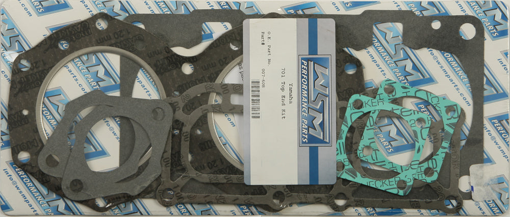 WSM Performance Parts Yamaha top end gasket kit for engine repair, includes gaskets and seals for Yamaha 687-60800 model.