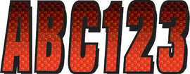 Hardline Series 300 Registration Kit graphics and decals in red and black for vehicle customization.