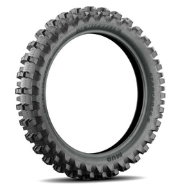 Michelin Starcross 6 Mud Rear tire, 100/90-19 size, bias ply off-road motorcycle tire with tread pattern for muddy terrains.