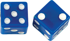 Blue dice tire valve stem caps by HardDrive, decorative wheel accessories for car tires.