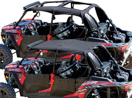 Nelson-Rigg soft top with sun roof for UTV cab, showing the durable fabric and clear sunroof panel in the image.