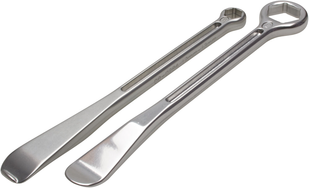 Motion Pro T-6 Combo Lever Set with 24mm and 12/13mm tools, ideal for motorcycle brake and clutch lever removal.