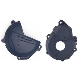 Blue Polisport Plastics clutch and ignition kit for Husqvarna 64-90997, includes durable plastic components.