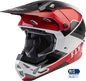 Fly Racing Formula CP Rush helmet in black, red, and white with a sleek design, size medium for motocross and off-road riding.