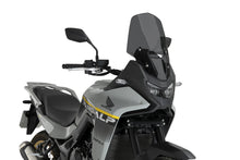 Load image into Gallery viewer, PUIG touring dark smoke motorcycle windscreen, aerodynamic windshield for Honda models, designed for protection and style.