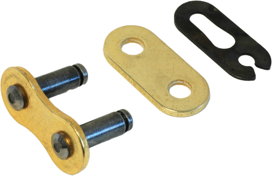 Sunstar Master Link MXR2 Clip 520 Gld showing a gold-colored metal bicycle chain master link on a white background.
