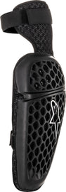 Alpine Star Youth Bionic Plus Elbow Protectors in size Small/Medium, black with protective padding for youth sports safety.