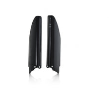 Load image into Gallery viewer, Acerbis black fork covers for motorcycle front forks, showing the sleek black protective covers with Acerbis branding.